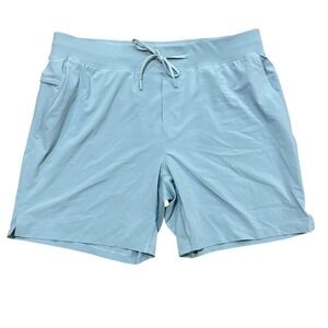 Lululemon Mens Size XXL Steel Blue Zeroed in Linerless 7" Shorts Athletic